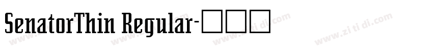 SenatorThin Regular字体转换